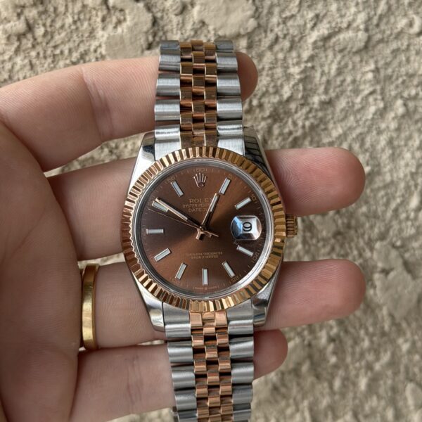 Rolex Datejust - Misto/Rose - Bezel Canelado - Jubilee