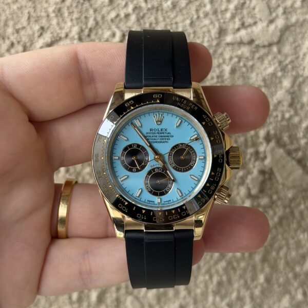 Rolex Daytona / Gold Azul-Turquesa