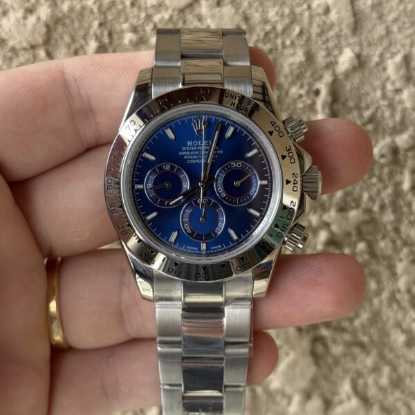Rolex Daytona blue/ bezel em aço